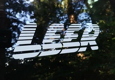 Leer Decal - Vinyl Sticker for Truck Canopy Cap Topper - Choose Color and Size