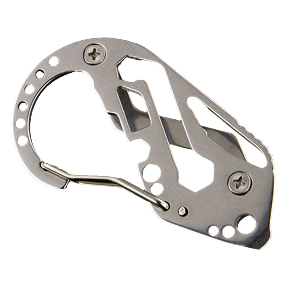 Survival Multi-Tool Carabiner with Pocket Clip for Camping & Outdoor Adventures