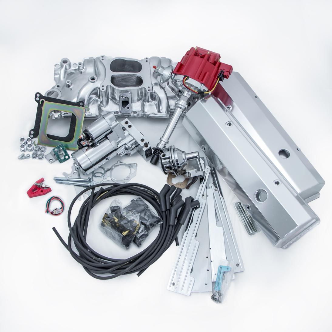 Small Block 350 Chevy Super Deluxe Engine Dress up Kit Intake 