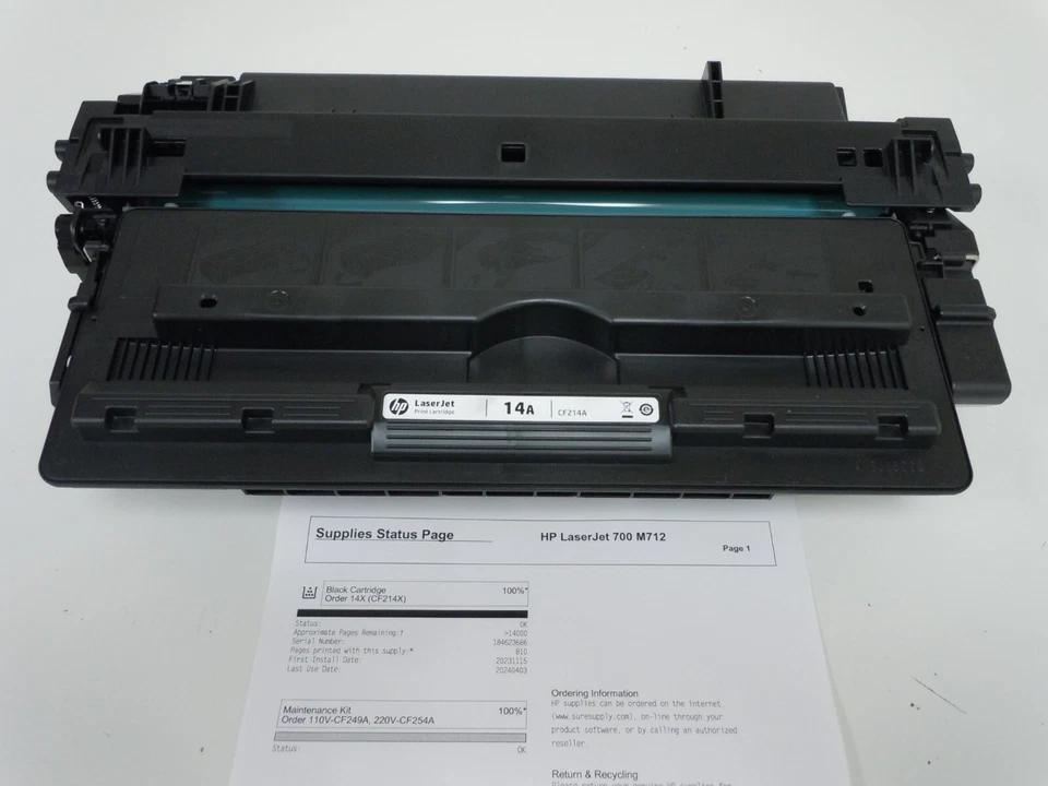 HP Laserjet 700 M712n Printer *Low 61k Pages w/Genuine 14A Toner *100% Full+Warr - Image 2 of 4