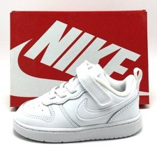  NEW Toddler BABY NIKE COURT BOROUGH LOW2 TD WHITE BQ5453 100 