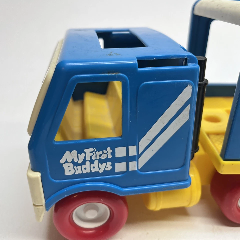 老式 1987 年 My First Buddy L 赛车托架汽车托架半卡车 🔥 — 第 3/4 张图片