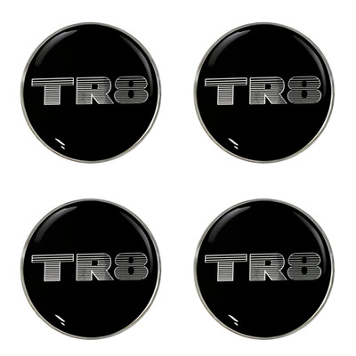 Triumph TR8 schwarz B/G Logo selbstklebend 4er Set Gel Radnaben