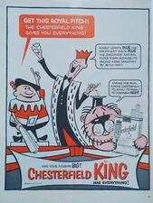 1957 vintage Chesterfield print ad. Chesterfield King has everything