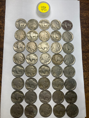 1916 (P)  BUFFALO NICKEL ROLL (40 COINS), G/VG condition NICE COINS