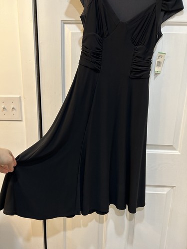 Neu mit Etikett Evan Picone ausgestelltes Kleid mit geraffter Taille Größe 8 Marilyn Monroe Stretch elegant - Bild 5 von 9