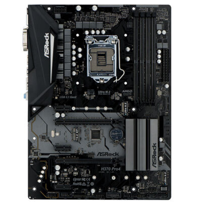 For ASRock H370 Pro4 Motherboard LGA1151 DDR4 Support 8th/9th CPU VGA+DVI+HDMI #