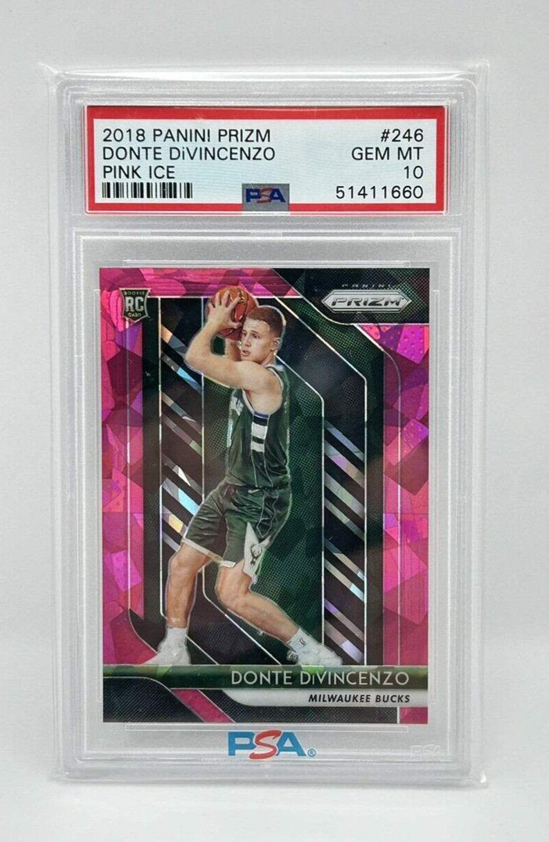 2018-19 Panini Prizm Donte Divincenzo #246 Pink Ice Prizm PSA 10 RC Rookie