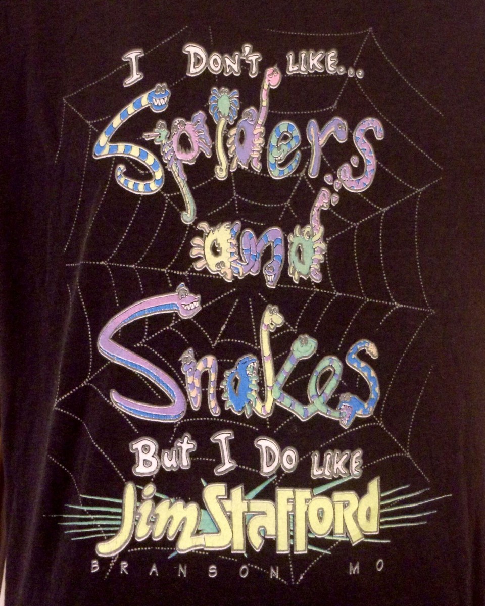 vintage 90s 00s Y2K rare Jim Stafford Spiders and Snakes T-Shirt