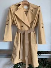 Club Monaco Women Camel Beige Trench Coat Oversized
