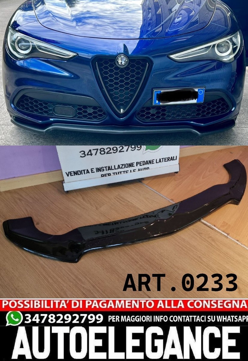 Spoiler Anteriore Vario-X Per Alfa Romeo Stelvio (949) 2016+ – Sottoparaurti In PU, Made In Germany (3 Pezzi) - 2