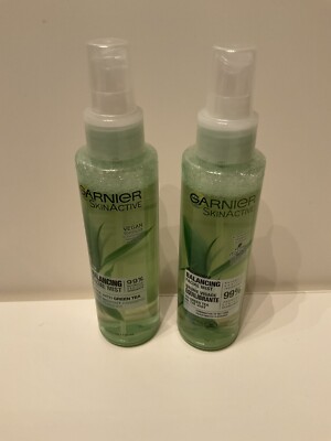 2 X Garnier Skin Active Balancing Facial Face Mist with Green Tea 4.4 oz