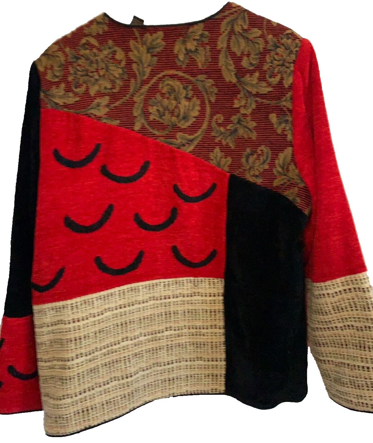 Alex Kim Artistic Patchwork Jacket Rayon/Polyeste… - image 2