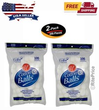 Image of 200Pcs Cotton Balls Natural Cotton Soft and Gentle Organics Hypoallergenic (2PK)