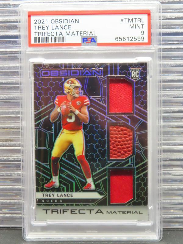 Trey Lance Panini Obsidian Trifecta Material #TMTRL Base