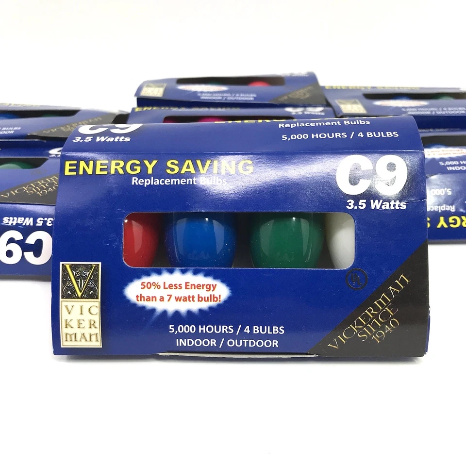 Vickerman C9 MULTICOLOR 3.5 Watt Bulb Replacement V47E960 Energy Saving LOT NEW - Image 3 of 4