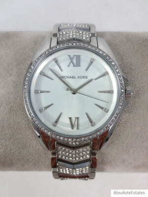 michael kors whitney stainless steel watch with glitz accents