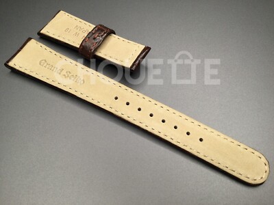 GS 19mm Brown Crocodile Leather Strap Grand Seiko SBGR089, 9S65