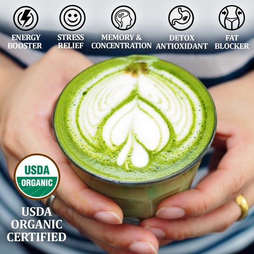 10 Pack Organic Matcha Green Tea Powder 4oz 40oz Total Pure Culinary Grade Latte - Picture 4 of 8