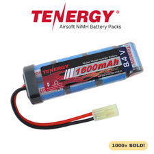 Tenergy 8.4V 1600mAh Airsoft Battery NiMH Flat Battery Pack with Mini Tamiya