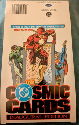 DC Comics Cosmic Cards Impel 1991 Empty card Display box & 36 Empty Wrappers - Picture 9 of 19