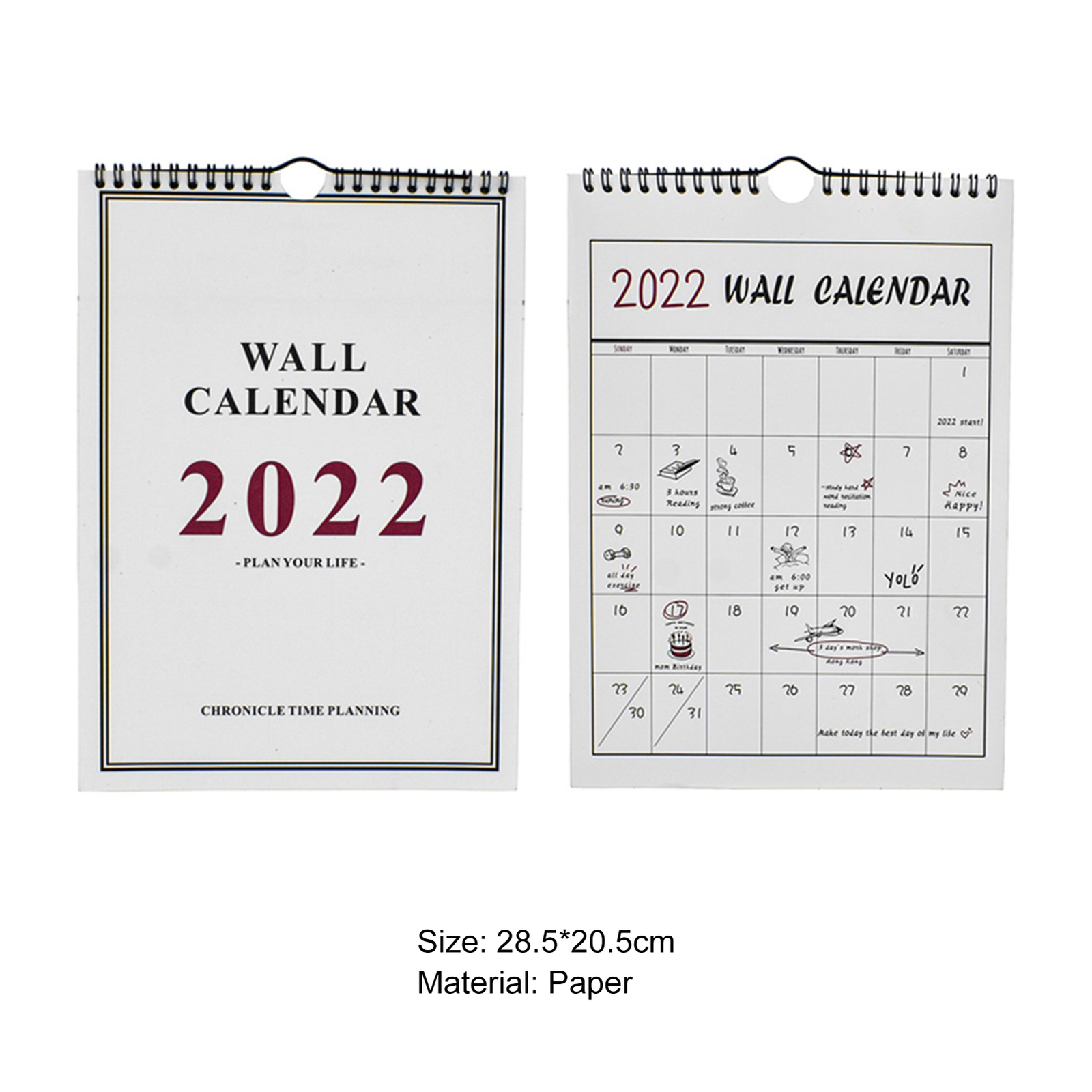 Wall Calendar Exquisite Eyecatching Office Schedule Wall Calendar