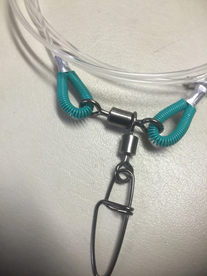 1 X FISH RIGS HAND MADE & TESTED 250LB LUMO 2 SWAPABLE 13/0 TUNA CIRCLE HOOKS - image 4 of 4