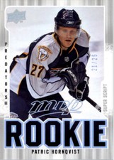 2008-09 Upper Deck MVP Super Script #372 Patric Hornqvist /25 - NM-MT