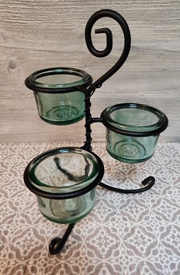 Libbey Creative Accents Terrace Server/Votive 6.5 oz, Spanish Green Glass
