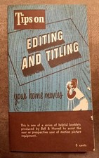 1950 BELL  HOWELL Vintage manual guide "TIPS ON EDITING AND TITLING" booklet