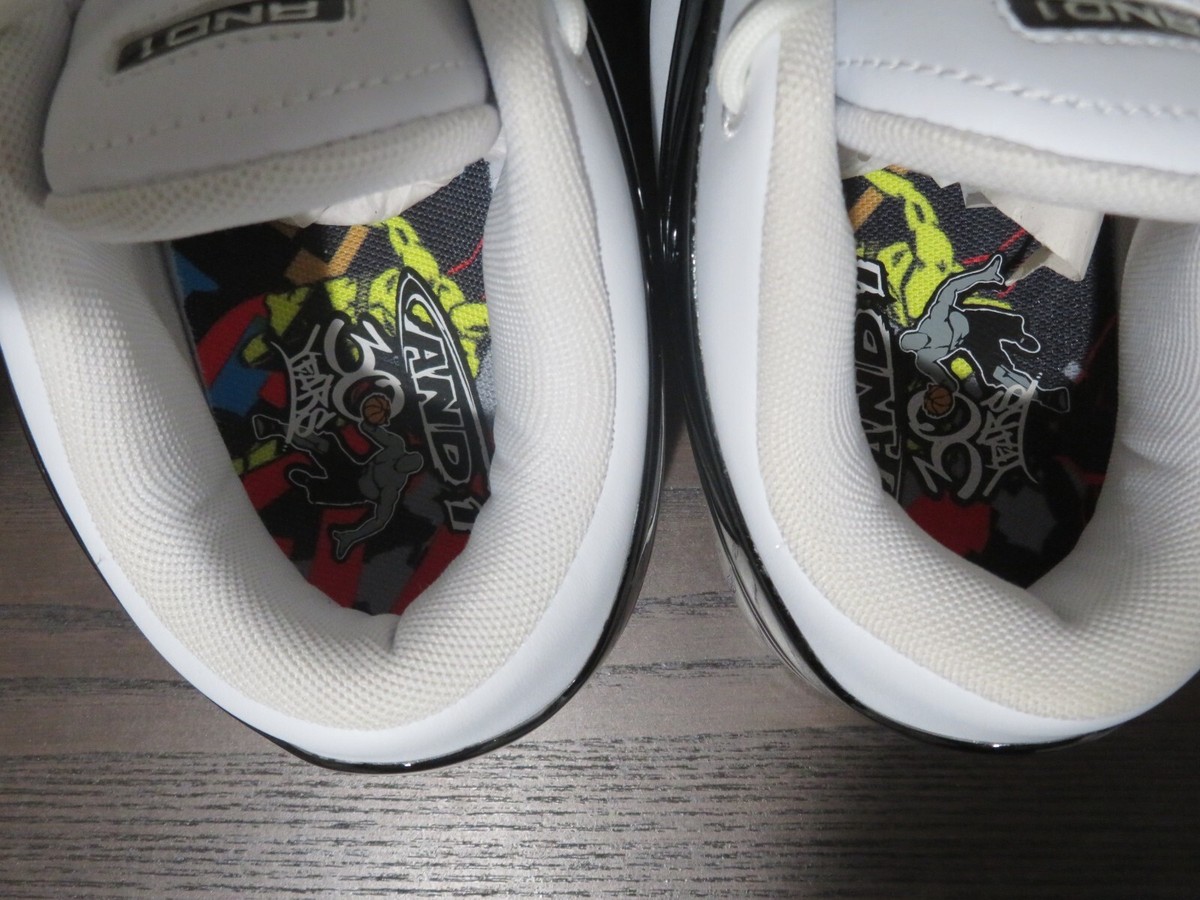 And1 Rise Mid Mixtape Mens 9 Shoes 30th Anniversary White Silver 