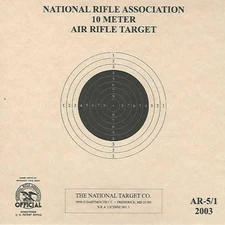 AR-5/1 [AR5] 10 Meter Air Rifle Target, 3-7/8" x 3-7/8" on Tagboard