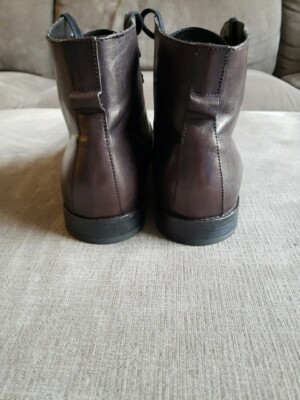 Size 11.5 Mens Leather Ankle Boots- Maison Forte Chocolate  display picture 2