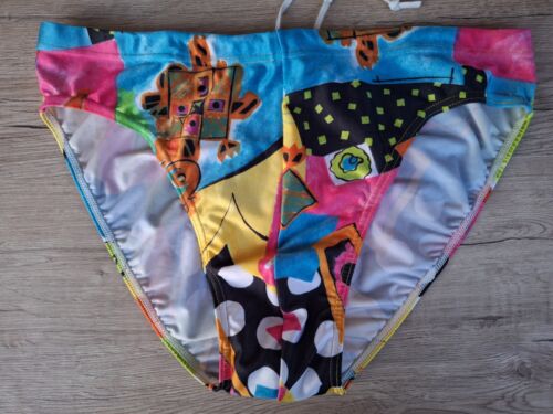 Great Vintage swimwear for men, great design, brief style, size 8 (XXL)