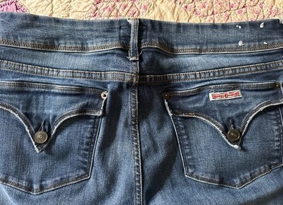 Hudson Beth Baby 32x32 Jeans Women's  Boot Cut Low Rise Dark Wash Stretch Denim
