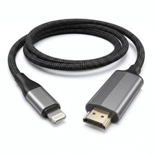 Lightning to HDMI Cable Adapter for iPhone to TV/Projector/Monitor Plug  Pla...