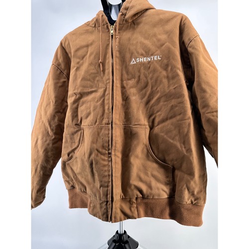 CornerStone Port Authority Brown Quilted Lined Hooded Work Jacket XL SHENTEL - Picture 2 of 13