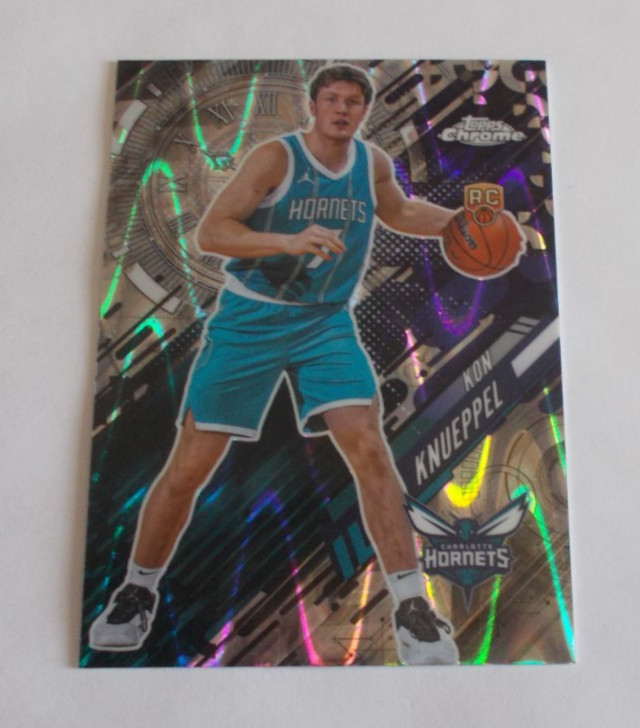 2025-26 Topps Chrome Basketball Kon Knueppel RC Go Time Insert RayWave Refractor