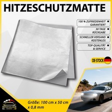 Hitzeschutzmatte 50x100cm 0,8mm 500°C Silber Thermo Auspuff Matte Selbstklebend