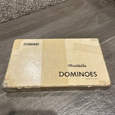 Puremco Standard Marblelike Dominoes WHITE No. 616 made in USA