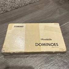 Puremco Standard Marblelike Dominoes WHITE No. 616 made in USA