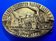 Durango Silverton Narrow Gauge Railroad Since 1882 High Mesa Belt Buckle