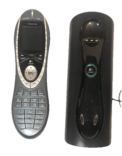 Logitech Harmony 880 Advanced Universal Remote Control Cradle + AC NO BATTERY - Afbeelding 2 van 3