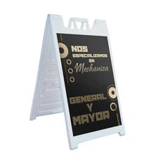 Nos Especializamos en Mechanica General Heavy Duty A-Frame Sidewalk Sign Spanish