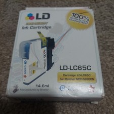 LD LC65C Cyan Ink Cartridge for Brother MFC-5890CN MFC-5895CW MFC-6490CW New