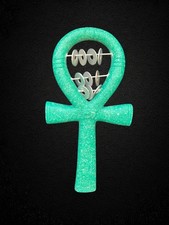 Green Ankh Sistrum Egyptian Ritual Instrument Made In Egypt