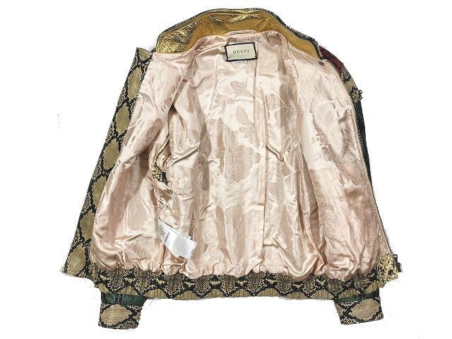 item 18AW GUCCI python print leather bomber jacke… - image 2