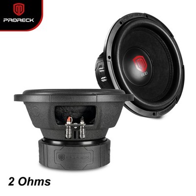 PRORECK 610 10'' Dual 2 Ohm 1800W Car Subwoofer Single Easy Mount Loud Bass