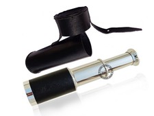 Nickel Brass Telescope Marine Handheld Telescope Binoculars 7 Inch with Leather