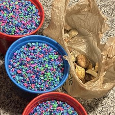 Multicolor Aquarium Gravel Substrate, Assorted Pink/Blue/Green, Natural Rocks
